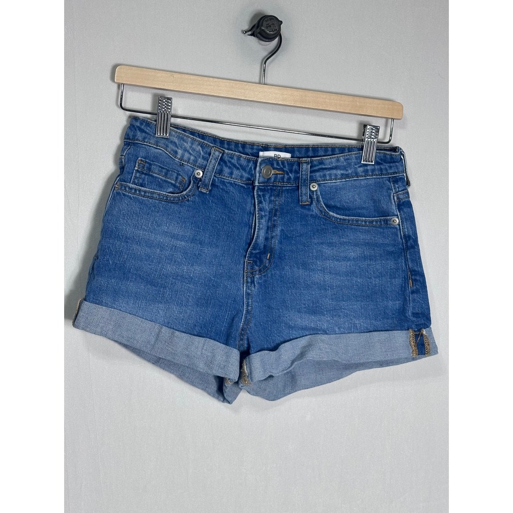 BP. Womens Medium Wash Cuffed Denim Shorts Blue Size 28 BP464915MI - Picture 1 of 5